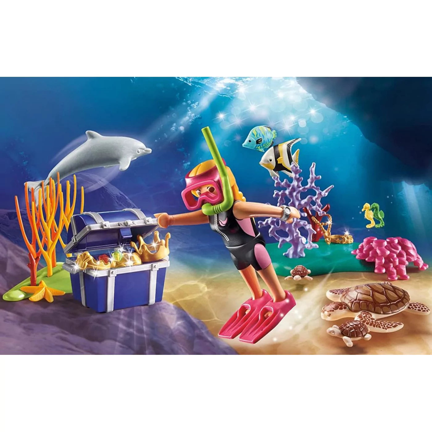 Playmobil Aqua Park Gift Set Δύτρια με σεντούκι θησαυρού