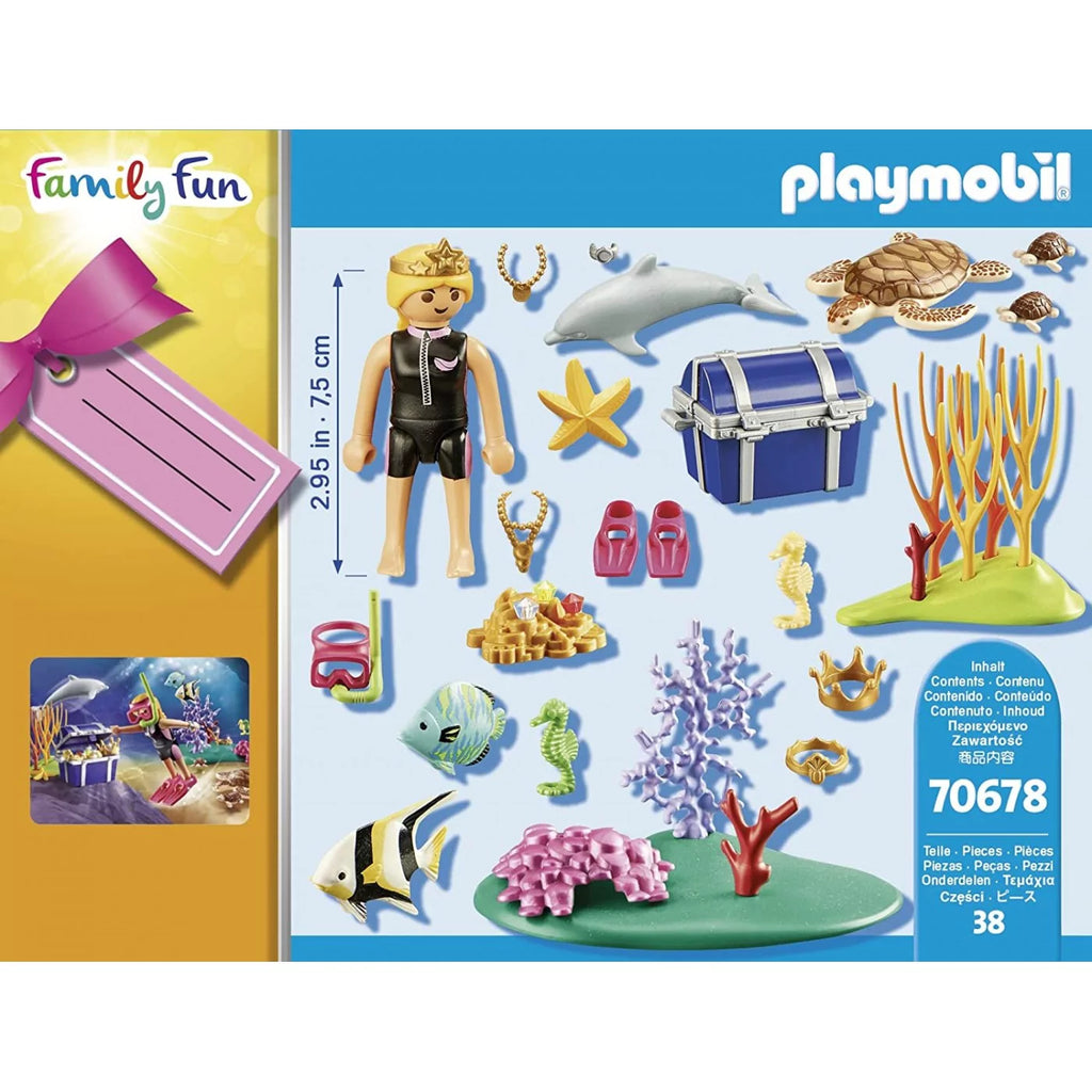 Playmobil Aqua Park Gift Set Δύτρια με σεντούκι θησαυρού