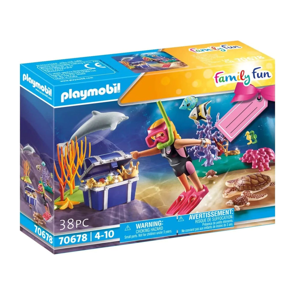 Playmobil Aqua Park Gift Set Δύτρια με σεντούκι θησαυρού