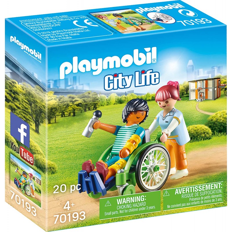 Playmobil Ασθενής Με Καροτσάκι 70193