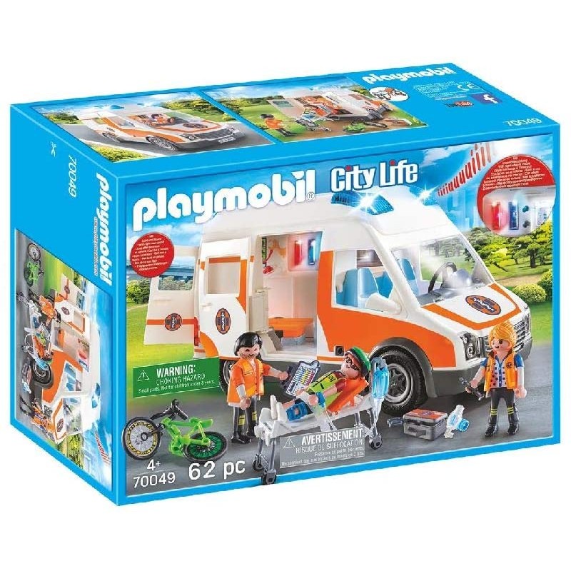 Playmobil Ασθενοφόρο Με Διασώστες 70049