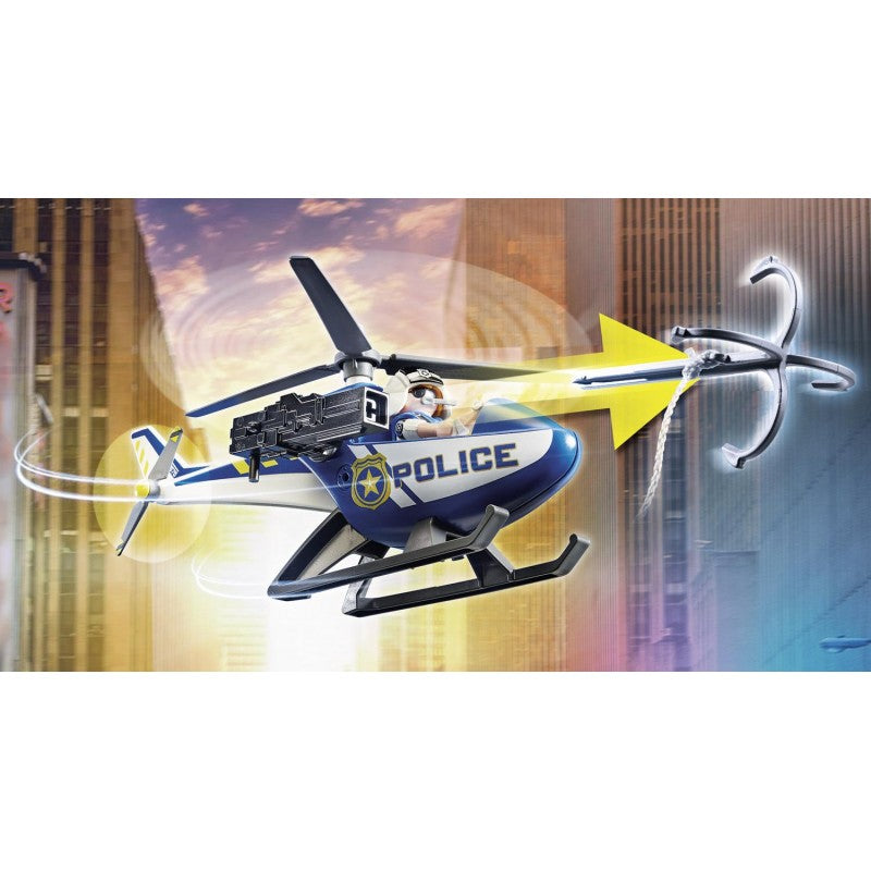 Playmobil Αστυνομικό Ελικόπτερο Και Ληστές Με Βαν 70575