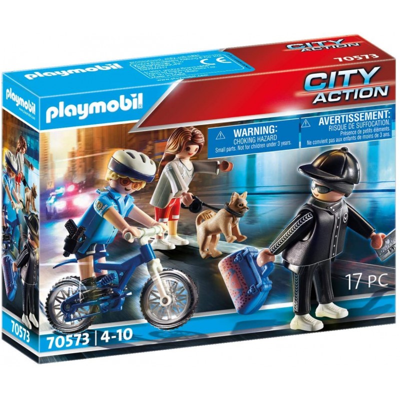 Playmobil Αστυνομικός Με Ποδήλατο Και Πορτοφολάς 70573