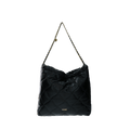 Καπιτονέ Puffy Τσάντα Ώμου Μαύρη με Αλυσίδα (Shopper Bag) | Azade