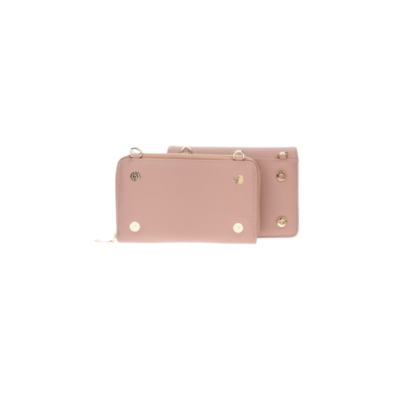 Τσάντα Πορτοφόλι 2-σε-1 Χιαστί Old Pink (Wallet Bag) | Azade