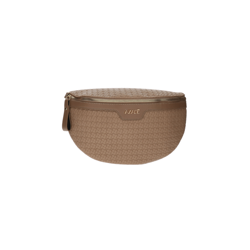 Τσάντα Μέσης &amp; Χιαστί Croco Μπεζ (Belt / Banana Bag) | Azade