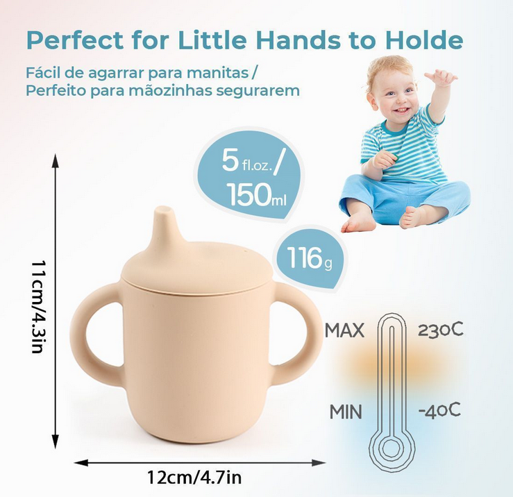 Baby Donkey Παιδικό Ποτήρι με στόμιο (150ml)  6+ μηνών πράσινο  SICUPNEW-1-1