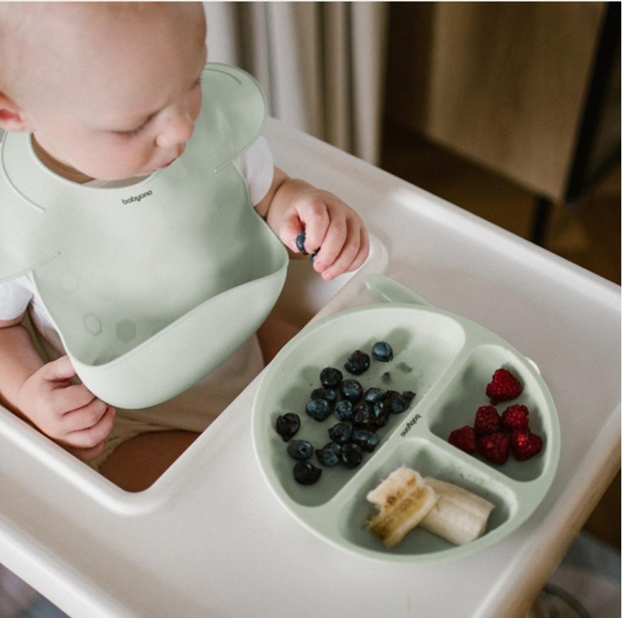 Babyono Βρεφικό Πιάτο   με βεντούζες και χωρίσματα - Mint BN1482/03