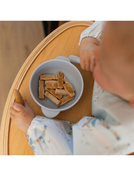 BabyOno: Μπολάκι σιλικόνης με λαβές, καπάκι &amp; βάση με βεντούζα - Μπλε BN1662/01