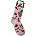 Color & Fun Socks Κάλτσες Εφηβικές-Ενηλίκων Barbeque Ροζ  Πολύχρωμο