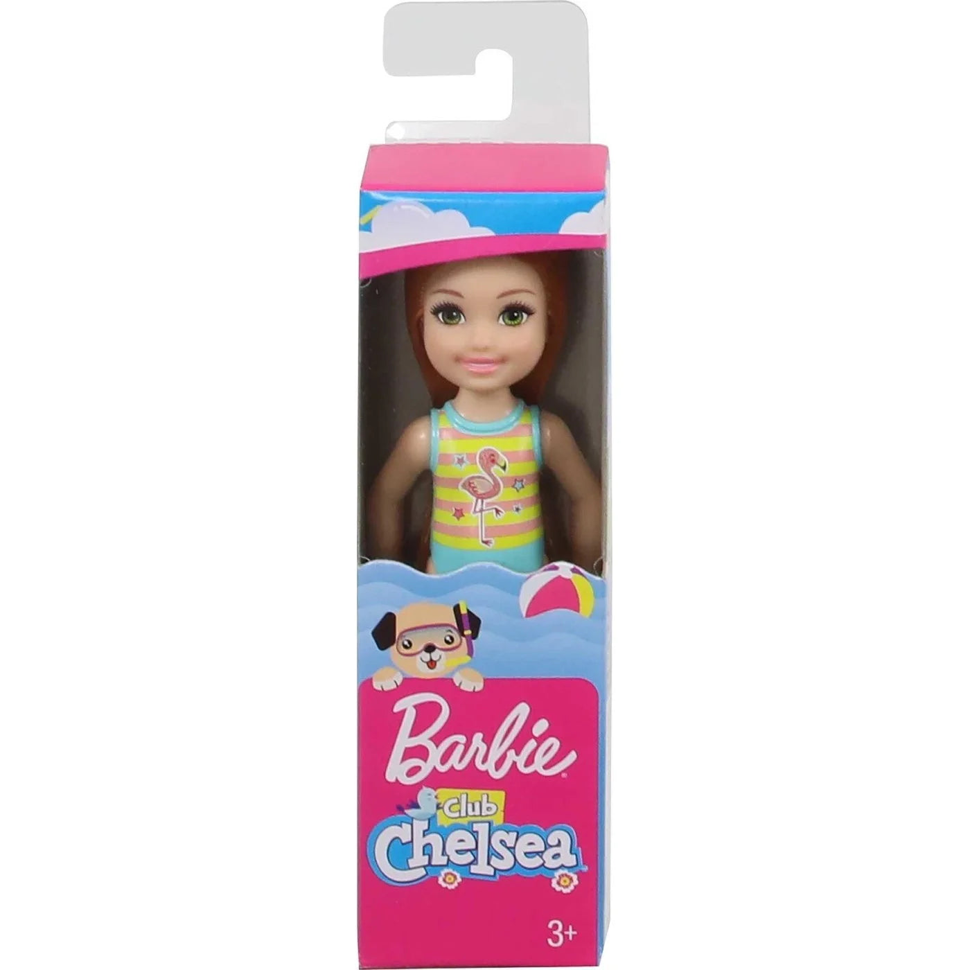 Mattel Barbie Club Chelsea Beach Doll Flamigo Suit GLN73 / GLN72