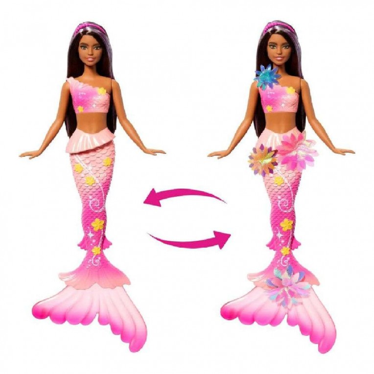 Barbie Κούκλα Μαγική Γοργόνα που Ανθίζει Μελαχρινή (JDM73)