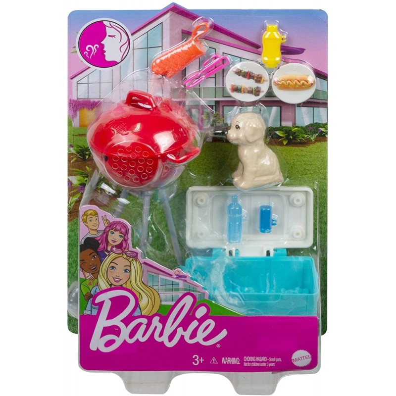 Mattel Barbie Έπιπλα Mini Playset BBQ Μπάρμπεκιου GRG75