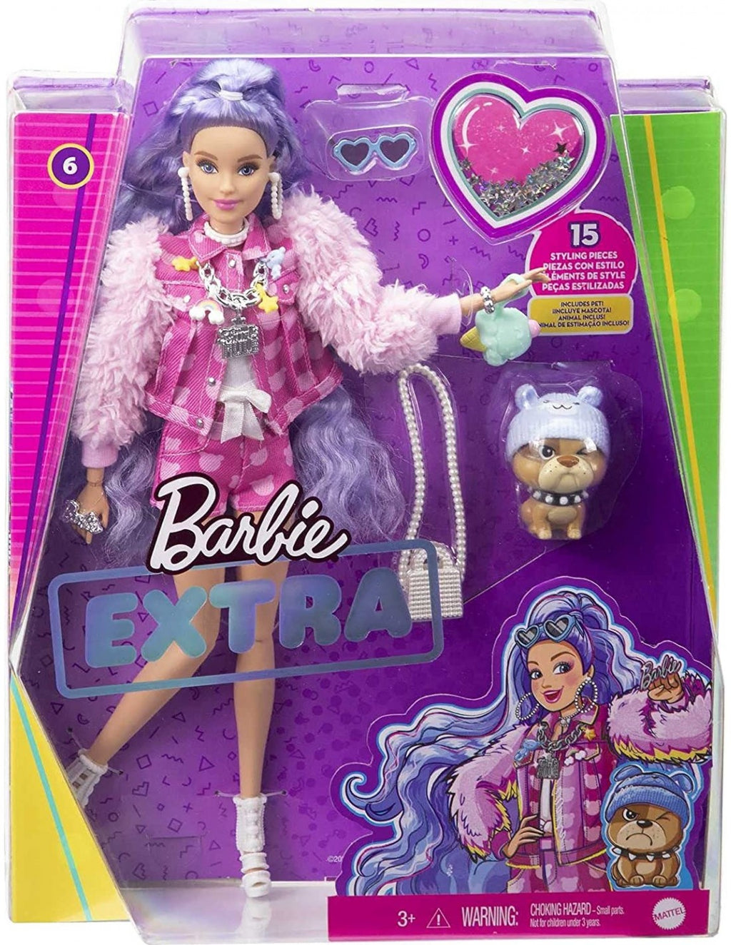 Mattel Barbie Extra Doll Purple Hair GXF08