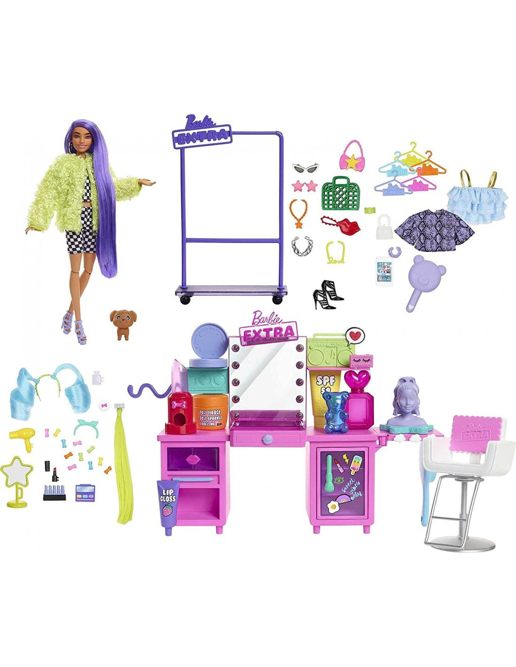 Barbie Extra Στούντιο Ομορφιάς Σετ Με Κούκλα (GYJ70)