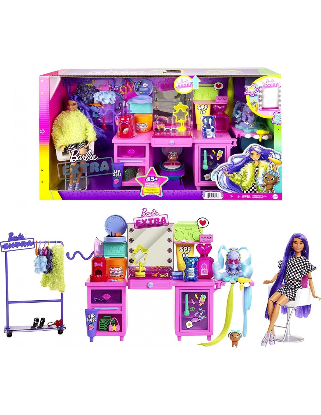 Barbie Extra Στούντιο Ομορφιάς Σετ Με Κούκλα (GYJ70)
