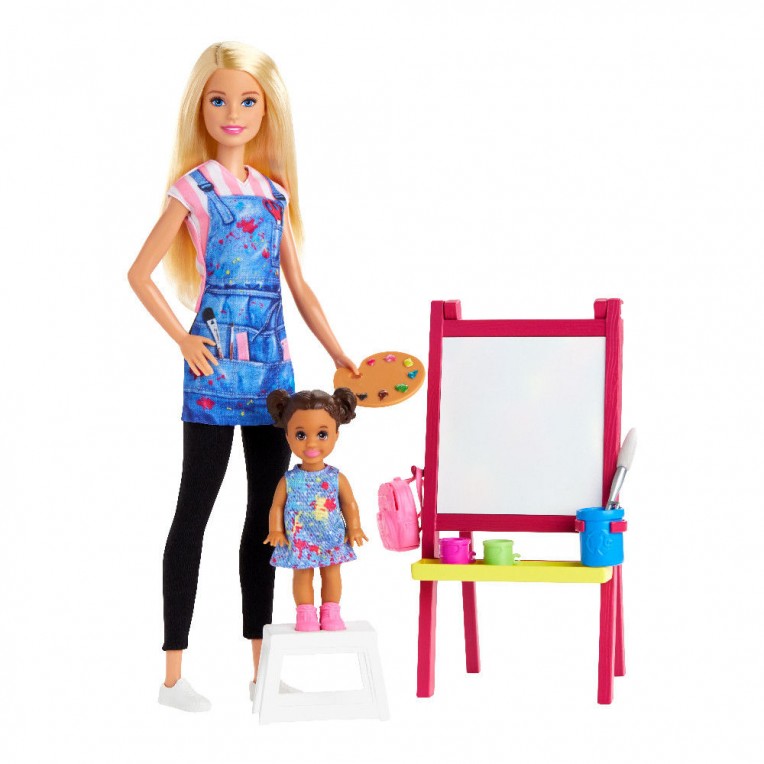 Barbie Κούκλα Δασκάλα Καλλιτεχνικών Σετ (GJM29)