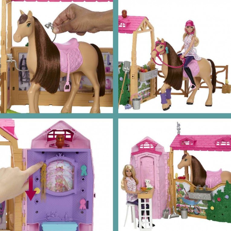 Barbie Mysteries The Great Horse Chase Σετ Παιχνιδιού Στάβλος (HXJ44)