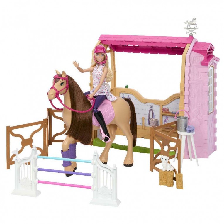 Barbie Mysteries The Great Horse Chase Σετ Παιχνιδιού Στάβλος (HXJ44)