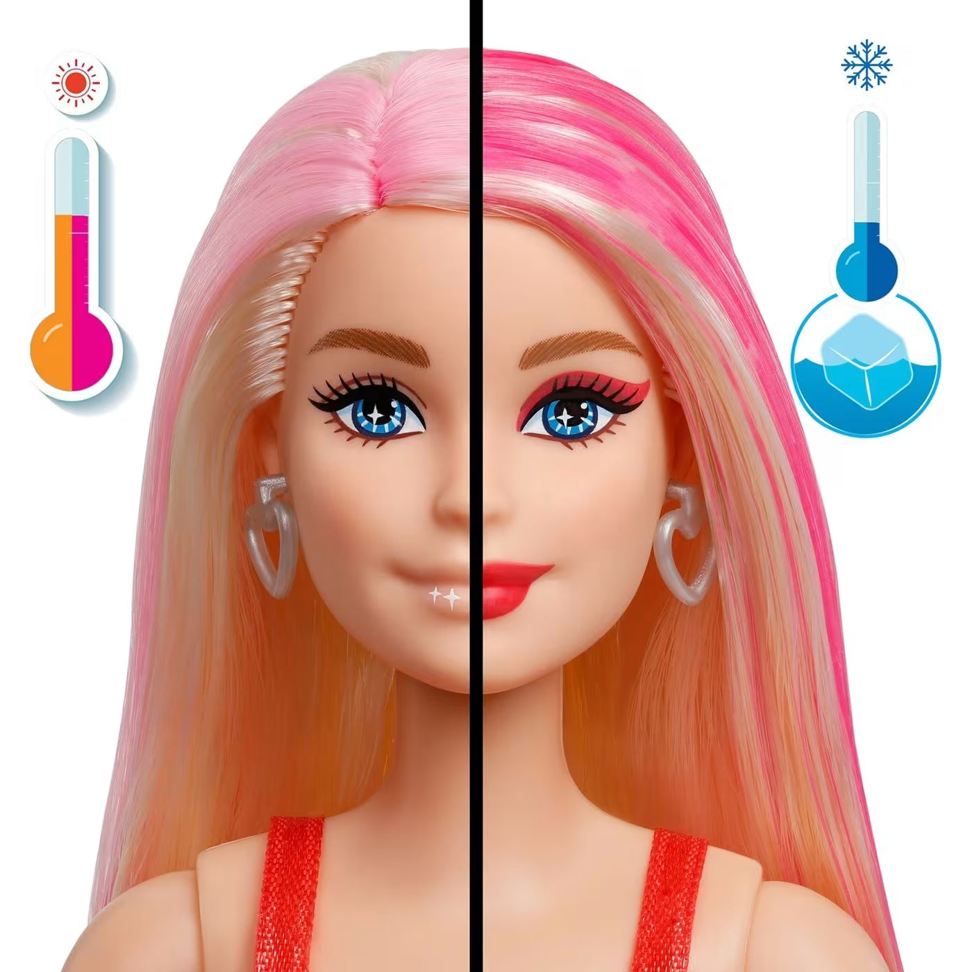 Barbie Party Unboxed Glam Party Κούκλα Red Sparkle με Αξεσουάρ και 10 Εκπλήξεις (JFY68)