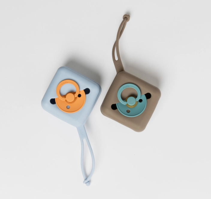 Bibs θήκη πιπίλας σιλικόνη dusty blue 4210304