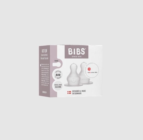 Bibs θηλές 2τμχ. για μπιμπερό round silicone slow flow 5000011