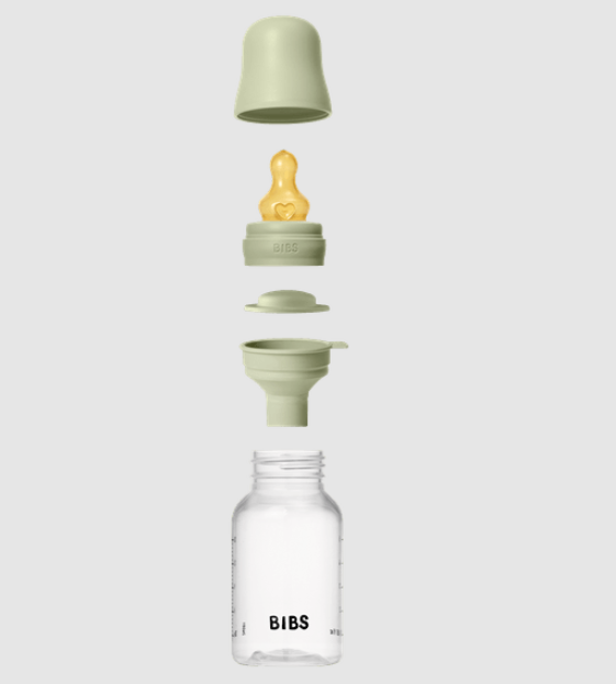 Bibs ολοκληρωμένο σετ μπιμπερό πλαστικό round latex 150ml slow flow sage 5016250