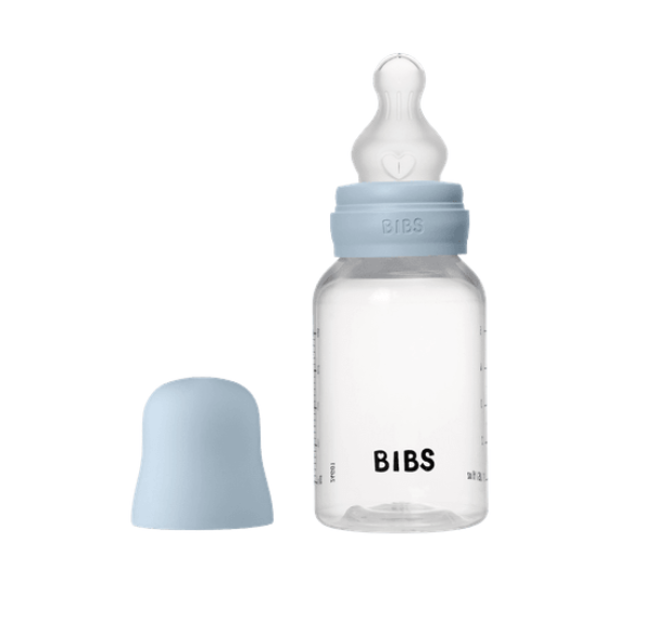 Bibs ολοκληρωμένο σετ μπιμπερό πλαστικό 150ml round silicone slow flow baby blue 50161231
