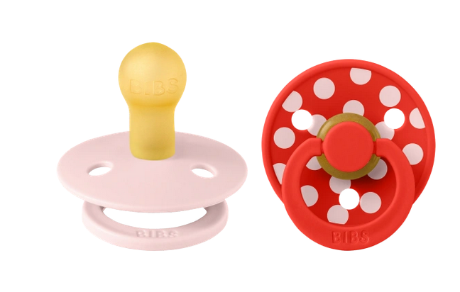 BIBS – STUDIO COLLECTION ΣΕΤ ΠΙΠΙΛΕΣ 2ΤΜΧ – POLKA DOT CANDY APPLE/BLOSSOM – ΣΤΡΟΓΓΥΛΗ No1 11034103
