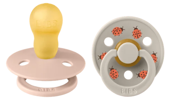 Bibs–studio collection σετ πιπίλες 2τμχ– ladybug latex blush mix– στρόγγυλη  No1 11025101