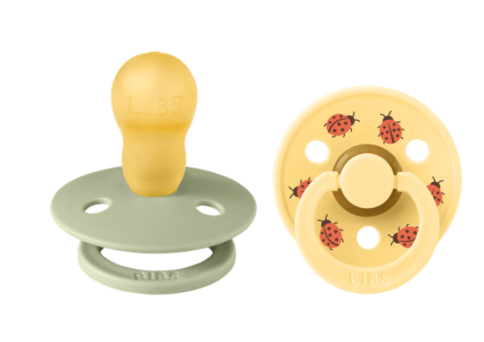 Bibs– studio colour collection σετ πιπίλες 2τμχ– ladybug latex sage mix- στρόγγυλη No1 11025102