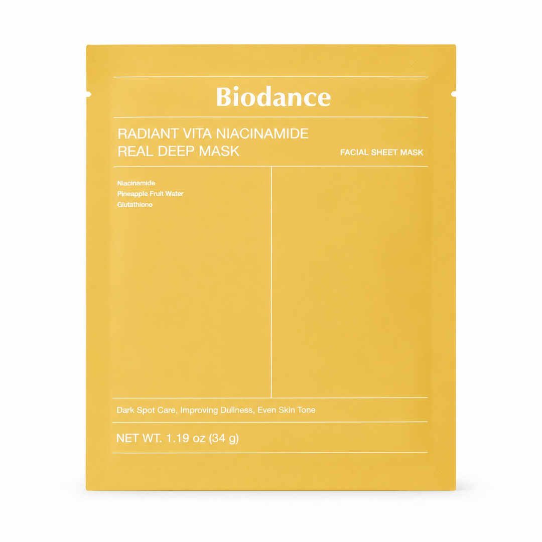 Biodance | Radiant Vita Niacinamide | Real Deep Sheet Mask 34g | Brightening & Dark Spot Care | BIORAVNRDM