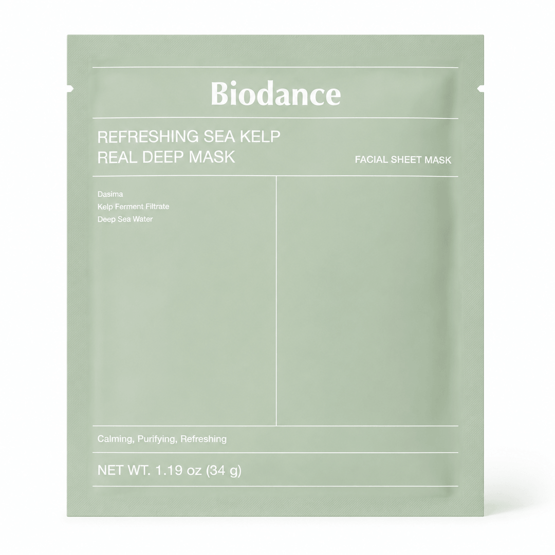 Biodance | Refreshing Sea Kelp Real Deep Mask 34g | Hydrating & Soothing Hydrogel Sheet Mask | BIORESKRDM