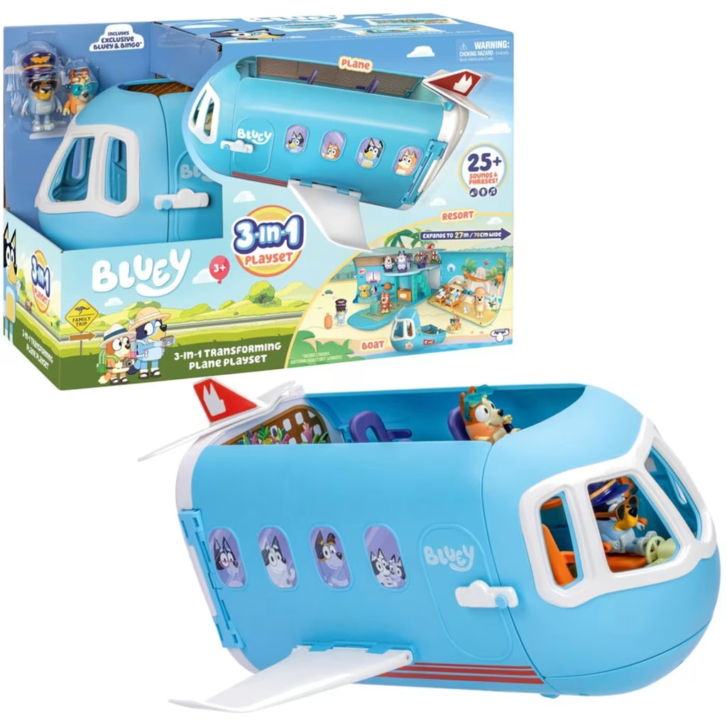 Giochi Preziosi Bluey 3 σε 1 Σετ Παιχνιδιού Αεροπλάνο BLY75000