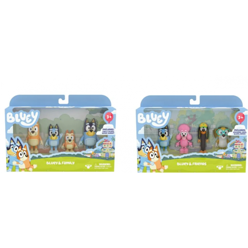 Bluey Φιγουρα 4Pack – 2 Σχέδια