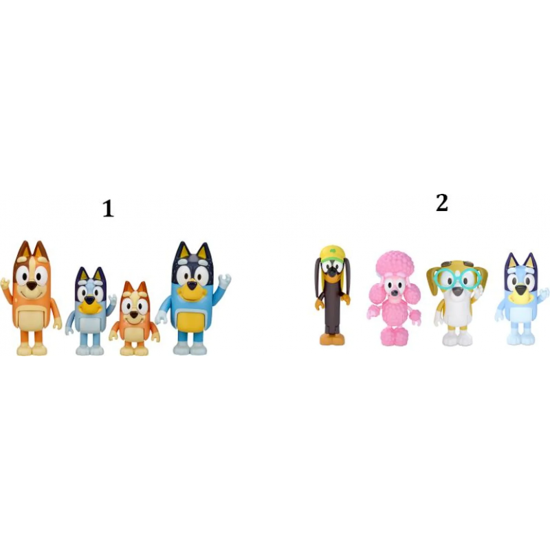 Bluey Φιγουρα 4Pack – 2 Σχέδια