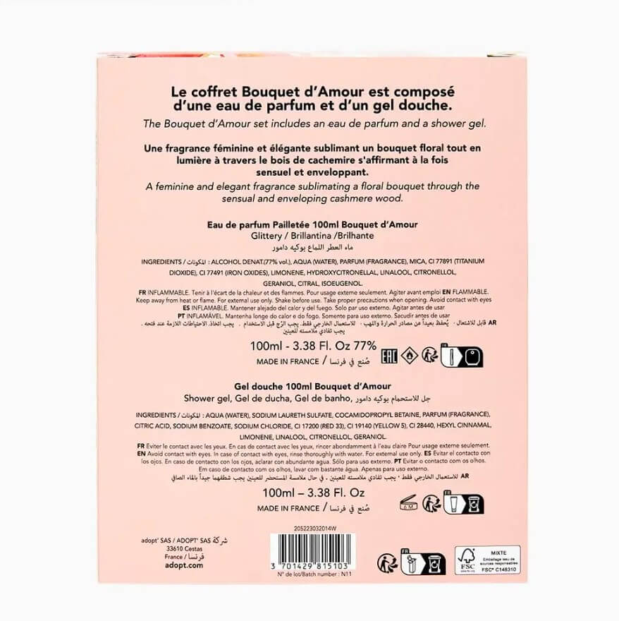 Bouquet D'amour Gift Box Eau De Parfum 100ml - Shower Gel | Adopt