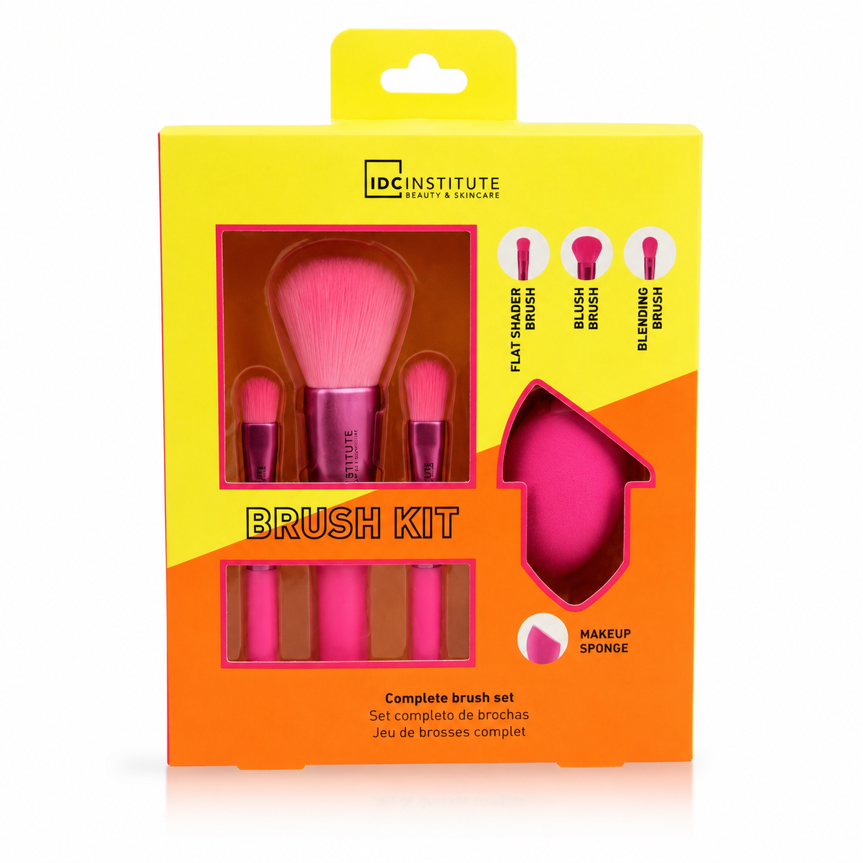IDC Institute Brush Kit – Σετ Πινέλων Μακιγιάζ με Σφουγγαράκι