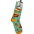 Color & Fun Socks Κάλτσες Εφηβικές-Ενηλίκων Burger Πράσινη  Πολύχρωμο
