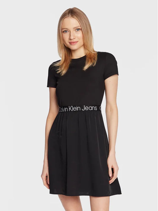 Calvin Klein Mini All Day Φόρεμα Κοντομάνικο Μαύρο