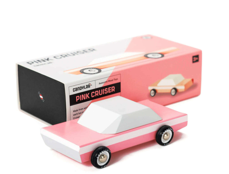 Candylab Americana Ξύλινο Αυτοκίνητο Pink Cruiser (Ροζ-Λευκό)  BG-6-2622