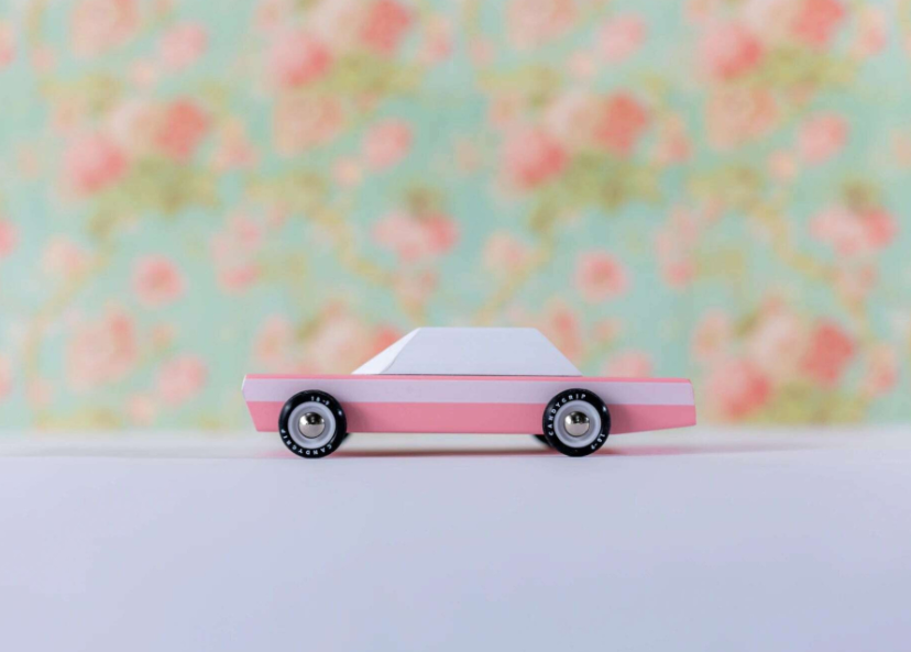 Candylab Americana Ξύλινο Αυτοκίνητο Pink Cruiser (Ροζ-Λευκό)  BG-6-2622
