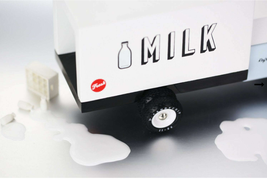 Candylab Americana Ξύλινο Όχημα  Milk Truck (Λευκό-Γαλάζιο) BG-6-2585