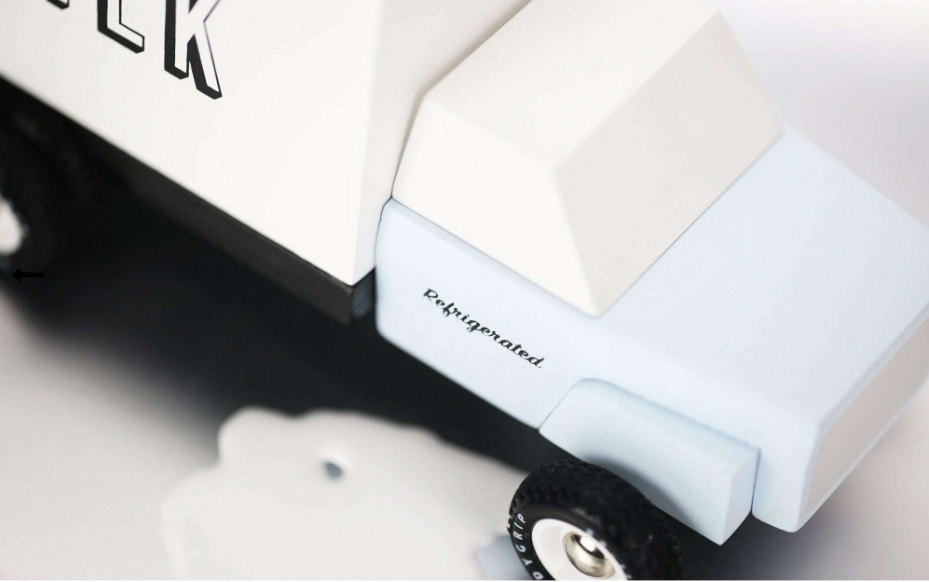 Candylab Americana Ξύλινο Όχημα  Milk Truck (Λευκό-Γαλάζιο) BG-6-2585