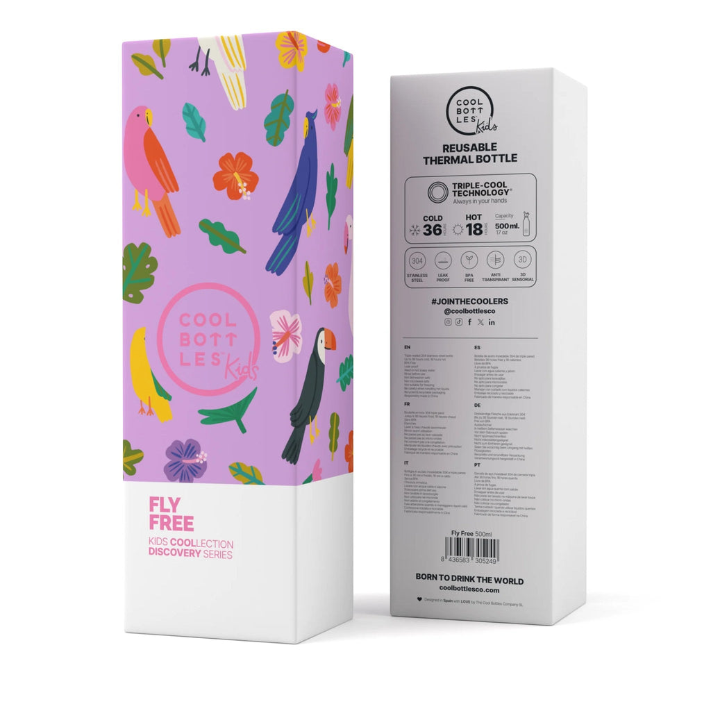 COOL BOTTLES. Ανοξείδωτο παιδικό μπουκάλι Fly Free 500ml