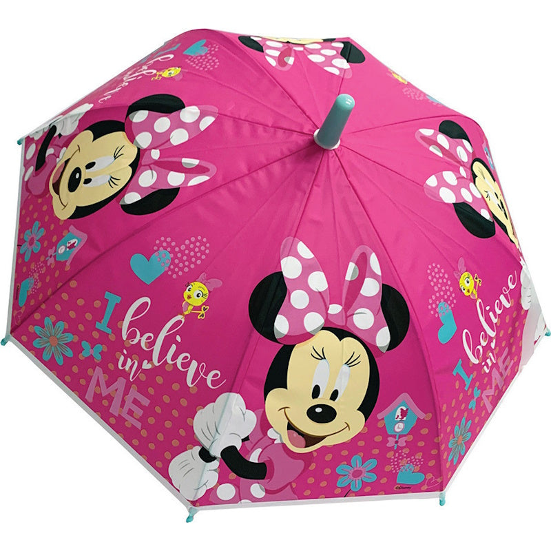 Chanos Παιδική Ομπρέλα 38cm Μπαστούνι απλή Poe Minnie Ροζ