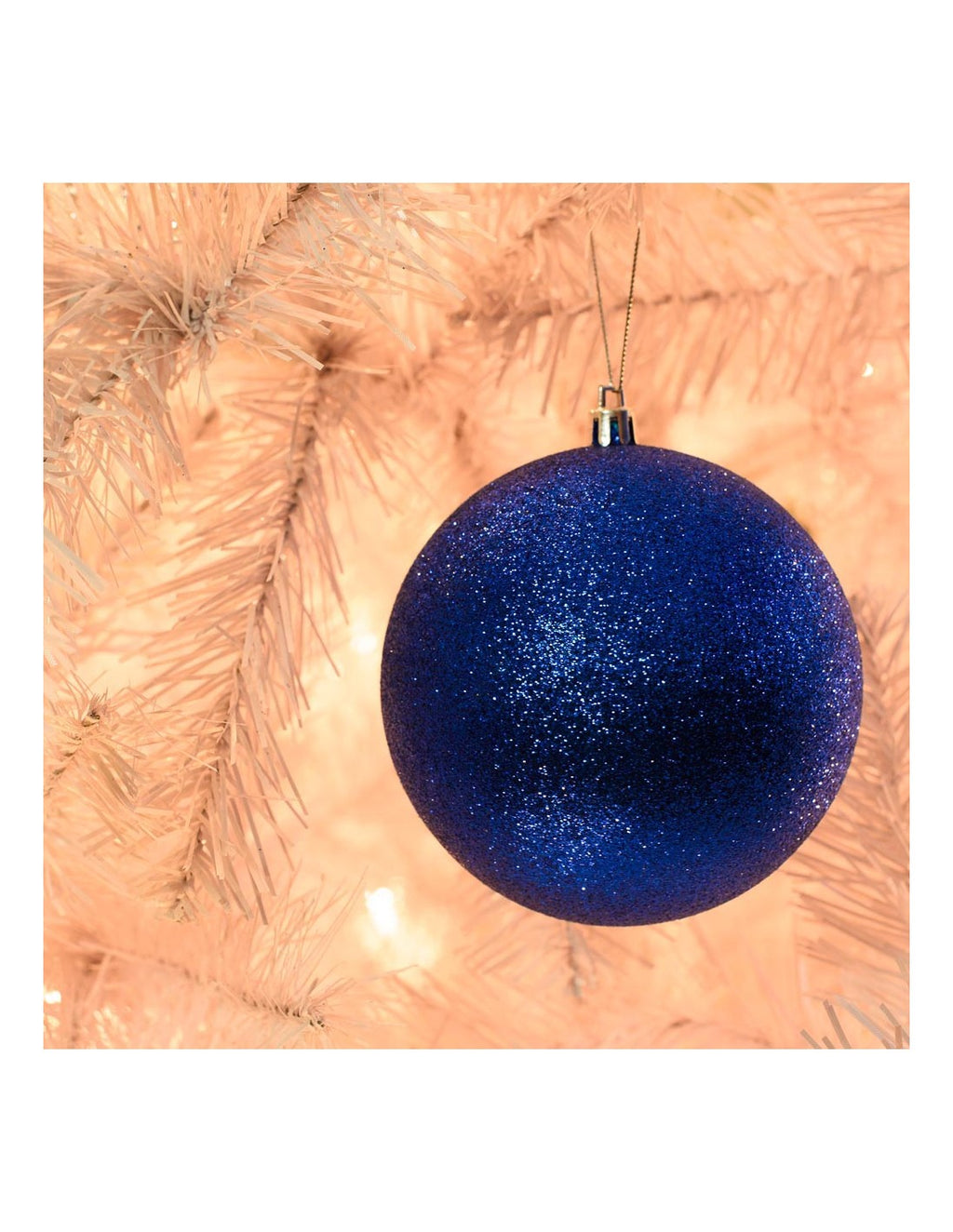 Φ10εκ. Μπλε Πλαστική Μπάλα Glitter Σετ 2 Τμχ.