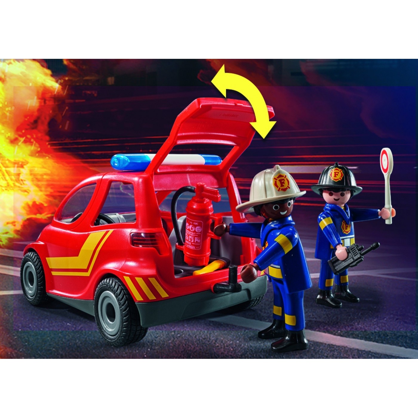 Playmobil City Action Mικρό Όχημα Πυροσβεστικής με πυροσβέστες