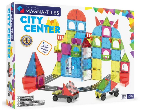 MAGNA-TILES City Center 110 Τεμάχια – Μαγνητικά Πλακίδια STEM για Πόλη 251110CC