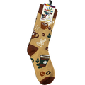 Color & Fun Socks Κάλτσες Εφηβικές-Ενηλίκων Καφέ Coffee  Πολύχρωμο